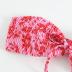 GORGLITTER Women's Strapless Bikini Set Floral Bow Bandeau Swimsuit String High Waisted Smocked Bathing Suit
