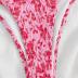 GORGLITTER Women's Strapless Bikini Set Floral Bow Bandeau Swimsuit String High Waisted Smocked Bathing Suit