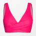 CUPSHE Women Swimsuit Bikini Top Wrap Self Tie Bathing Suit with Fixed Wide Straps