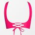 CUPSHE Women Swimsuit Bikini Top Wrap Self Tie Bathing Suit with Fixed Wide Straps