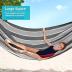 MOSFiATA Hammocks Portable Camping Hammock Upgraded 550lb Comfortable Fabric Hammock with Two Anti Roll Balance Beam and Sturdy Tree Straps for Camping, Patio, Backyard, Outdoor （Gray White）