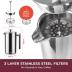 MuellerLiving French Press Coffee Maker 20oz, Stainless Steel French Press Coffee, 4 Filter Heat Resistant Double Insulated, Rust-Free, Food Grade, Dishwasher Safe Coffee Pot