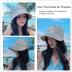 2024 New Womens Sun Hats Women's Outdoor UV-Protection-Foldable Beach Hats,Wide Brim Summer Fisherman's Caps UPF 50+