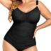 Aqua Eve Plus Size Swimsuit for Women Tummy Control One Piece Bathing Suit Vintage Swimwear