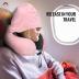 Cirorld Travel Pillow, Neck Pillow for Travel with Hood for Airplane, Velvet Memory Foam Neck Pillow Women Lady Head & Neck Support, for Long Flights Plane, Office, Cars Sleeping & Rest (Pink)