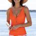 Beachsissi Women's Tummy Control 2 Piece Swimwear Hook Design Printed Tankini Set