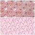 LeZakaa Reversible Christmas Wrapping Paper Roll - Metallic Foil with Santa Claus & Candy Cane in Pink - 17 inches x 32.8 Feet (46.45 sq.ft.)