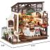 Rowood Miniature House Kit,Tiny House Kits to Build to Live in,DIY Wooden Crafts for Adults,Mini Model Kits with LED,Birthday for Teens(NO.17 Cafe)