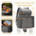 Picnic Backpack for 4, Picnic Basket Set, Leakproof Picnic Bag, Beach Cooler Backpack with Insulated Cooler Wine Pouch,Picnic Blanket, Double Deck Picnic Backpack for Beach,Camping,Park(Grey)