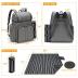 Picnic Backpack for 4, Picnic Basket Set, Leakproof Picnic Bag, Beach Cooler Backpack with Insulated Cooler Wine Pouch,Picnic Blanket, Double Deck Picnic Backpack for Beach,Camping,Park(Grey)