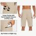 Mens 22" Board Shorts No Lining with Zipper Pockets Extra Long Bathing Suit Bottoms Swim Shorts Trunks Quick Dry UPF50+