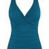 Firpearl Women Underwire Tankini Top Only Twist V Neck Swimsuits for Big Busted Ruched Tummy Control Bathing Suits Top