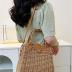 Cross Body Handbags for Women Straw Woven Beach Bag 2024 Summer Handmade Purses Wicker Rattan Bag Holiday