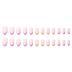 Press on Nails Almond False Nails Full Cover with Flower Designs Acrylic Nails Short French Tip Sticks on Nails for Women Girls Nails Supplies Decorations 24pcs