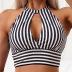 SOLY HUX Women's Tankini Set Striped Cut Out Tops and Drawstring Side Shorts Bikini Bathing Suits 2 Piece Swimsuit