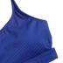 ZAFUL Women's Cutout Bikini Sets Scoop Neck Back Criss Cross Tie Ribbed High Cut Bikini Swimsuit Two Piece Bathing Suits