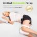AUVON Contoured Leg Knee Pillow for Sleeping, Cooling Memory Foam Leg Pillow for Sciatica, Back, Knee and Joint Pain Relief, Helps Spine Alignment, Wedge Pillow for Side Sleepers with Removable Strap