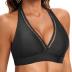 Tempt Me Women Halter Bikini Top Padded Swimsuit Top V Neck Bathing Suit Tops Only
