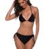 Zonsaoja Women String Bikini Set Halter Side Tie Two Piece Swimsuit Triangle Bathing Suits
