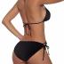Zonsaoja Women String Bikini Set Halter Side Tie Two Piece Swimsuit Triangle Bathing Suits