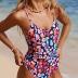 CUPSHE Women's One Piece Swimsuits Bathing Suits Cutout V Neck Tummy Control Adjustable Straps O Ring