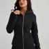 Trendy Queen Womens Zip Up Hoodies Fleece Jackets Oversized Sweatshirts Fall Fashion Outfits Sweaters Winter Clothes Black L