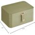 SONGMICS Jewelry Box, Travel Jewelry Case, 2-Layer Jewelry Holder Organizer, 4.6 x 6.3 x 3 Inches, Portable, Versatile Earring Storage, for Larger Accessories, Gift Idea, Laurel Green UJBC166C02