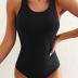 Herseas Women One Piece Bathing Suit Crisscross Back Slimming Swimsuit Tummy Control 2024 Summer Athletic Swimming Swimwear