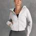Trendy Queen Womens Zip Up Hoodies Cropped Sweatshirts Fleece Jackets Fall Outfits Casual Hooded Y2k Tops Winter Clothes 2024 Grey M
