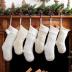 Christmas Stockings: 6 Pack Cream & White Cable Knit Patterns Fireplace Stockings, Rustic Hanging Xmas Stockings Farmhouse Boho Beige Knitted Stocking Decorations for Family Holiday Decor
