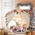 besrey Kids Tent, Kids Playhouse 2 in 1 with Padded Mat and String Lights, Large Play house with 2 Doors & 4 Windows, Kids Play Tent Indoor & Outdoor, Toddler Tent for Kids, 51" x35" x 51