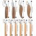 Wood Carving Tools Knife Set, Pack of 15 Wood Carving Chisel Set, Wood Whittling Kit for Beginners with Hook Knife Wood Carving, Whittling Knife Set with Gloves for Kids Adults Woodworking DIY