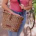 PICNIC TIME Cambridge Bike Basket, Personal Picnic Basket with Removable Shoulder Strap, Small Basket for Lunch, Bicycle Basket, (Wicker)