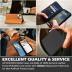 SHIELDON Case for iPhone 15 5G 2023, Genuine Leather Wallet Book Case Magnetic RFID Blocking Credit Card Holder Kickstand Shock Absorbing Case Compatible with iPhone 15 6.1" - Retro Brown