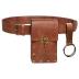 Belt Pouch Waist Bag Fanny Pack Steampunk Phone Holder Medieval Bag Leather Belt Renaissance Cosplay Costume Accessories (1-Brown)