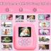 Instant Print Camera Gift for Kids Age 3-12 Girls Boys, 1080P HD Selfie Digital Camera, 12MP Kids Print Camera Toy with 180°Rotatable Camera, 16X Digital Zoom, 32GB TF Card, Colored Pens (Pink)