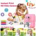 Instant Print Camera Gift for Kids Age 3-12 Girls Boys, 1080P HD Selfie Digital Camera, 12MP Kids Print Camera Toy with 180°Rotatable Camera, 16X Digital Zoom, 32GB TF Card, Colored Pens (Pink)
