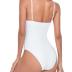 Women's One Piece Bathing Suit with Adjustable Straps Bandeau One Piece Swimsuit