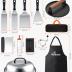 HOMENOTE Griddle Accessories Kit, Flat Top Griddle Accessories for Blackstone, Professional Round Melting Dome with Cast Iron Smash Burger Press, Burger Spatula, Griddle Scraper for Outdoor Grilling