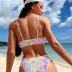 SOLY HUX Women's Spaghetti Strap Floral Print Smocked Bikini Bathing Suit 2 Piece Swimsuits