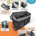 Walker Basket for Folding Walker +Flip-Down Walker Tray +Reacher/ Cane Holder Strap + Cup Holder | Basket for Walker Bags for Folding Walker with Wheels, Walker Accessories for Walker Rollator - GRAY