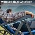 EVER ADVANCED Folding Padded Camping Chair 4 Positon Adjustable Recliner with High Back Support Portable for Adults, 300lbs Weight Capacity, Blue