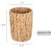 StorageWorks Wicker Waste Basket, Small Trash Can, Wicker Trash Basket with Handwoven Water Hyacinth, Wicker Garbage Can for Bedroom, Bathroom, 1 Pack