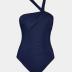 CUPSHE Women's One Piece Swimsuits Ruched Bathing Suit Tummy Control Back Tie Mutiple Ways Wearing