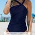 CUPSHE Women's One Piece Swimsuits Ruched Bathing Suit Tummy Control Back Tie Mutiple Ways Wearing