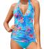 Holipick Two Piece Tankini Swimsuits for Women Tummy Control Bathing Suits Sexy V Neck Halter Tankini Top with Bikini Bottom