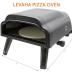 Flame King LEHAVA 14-inch, 360 Degree Rotating Non-Stick Pizza Stone, Portable Outdoor Propane Pizza Oven Countertop with Cover Bag, Piezo Auto Ignition for Camping, Backyard, and Tailgating
