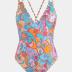 CUPSHE Women's One Piece Swimsuit Bathing Suit Double Strap Back tie Low Cut Boho Paisley Swimwear