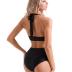 SUUKSESS Women Sexy High Waist Bikini Sets Mesh Tummy Control 2 Piece Swimsuits