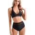 SUUKSESS Women Sexy High Waist Bikini Sets Mesh Tummy Control 2 Piece Swimsuits